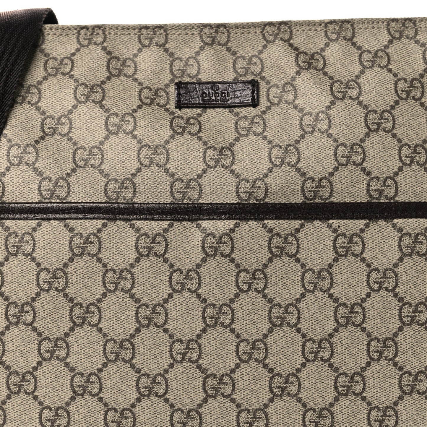 GG Plus Monogram Medium Flat Messenger Bag Dark Brown
