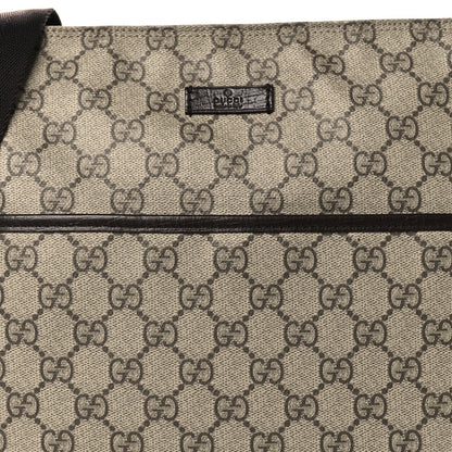 GG Plus Monogram Medium Flat Messenger Bag Dark Brown