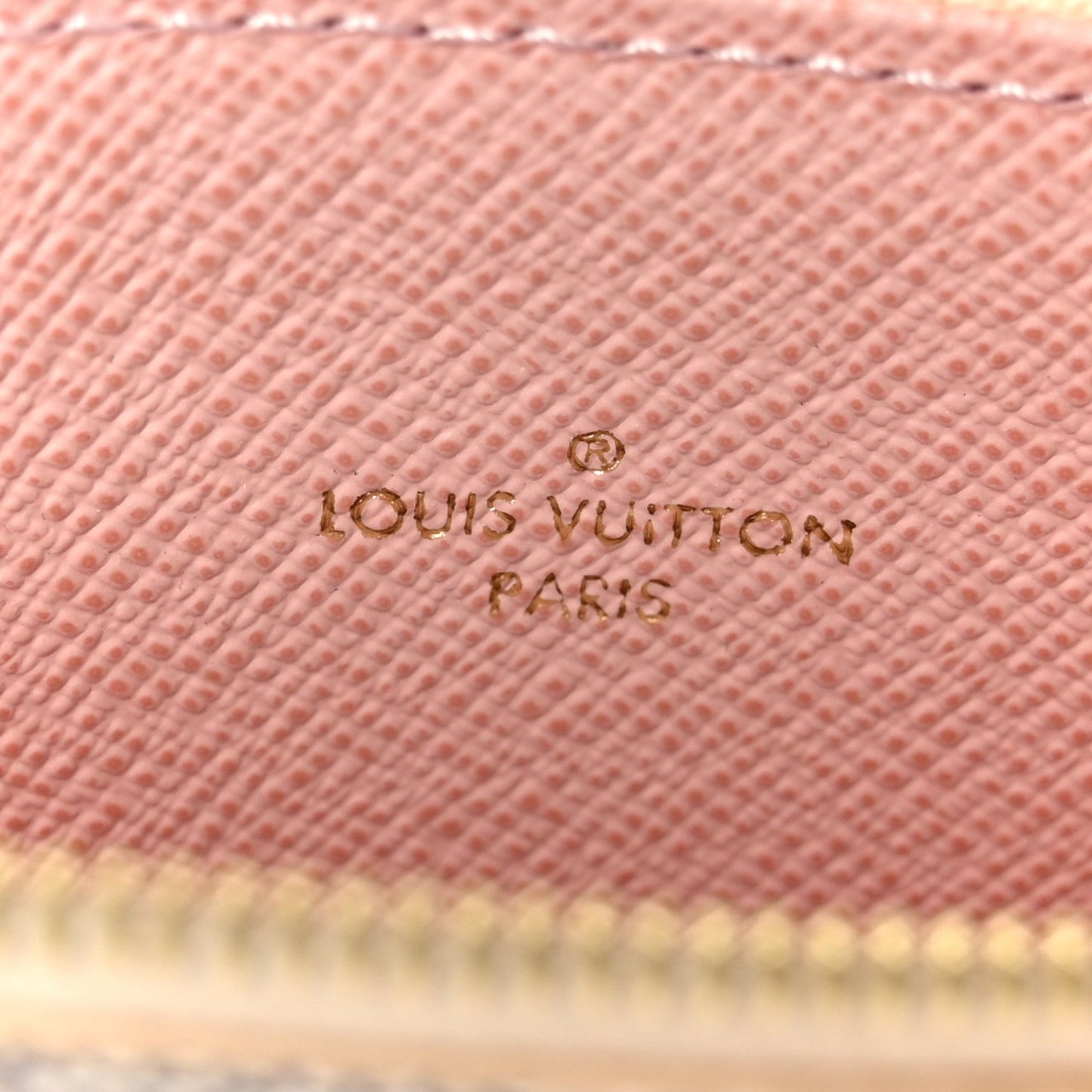 Damier Azur Pochette Felicie Chain Wallet Rose Ballerine
