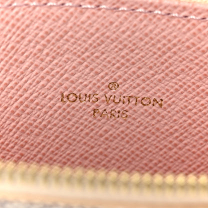 Damier Azur Pochette Felicie Chain Wallet Rose Ballerine