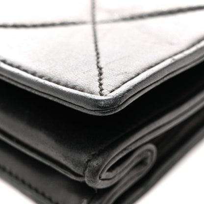 Lambskin Quilted Diamond CC Flap Black