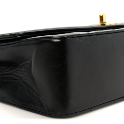 Lambskin Quilted Small Single Flap Black