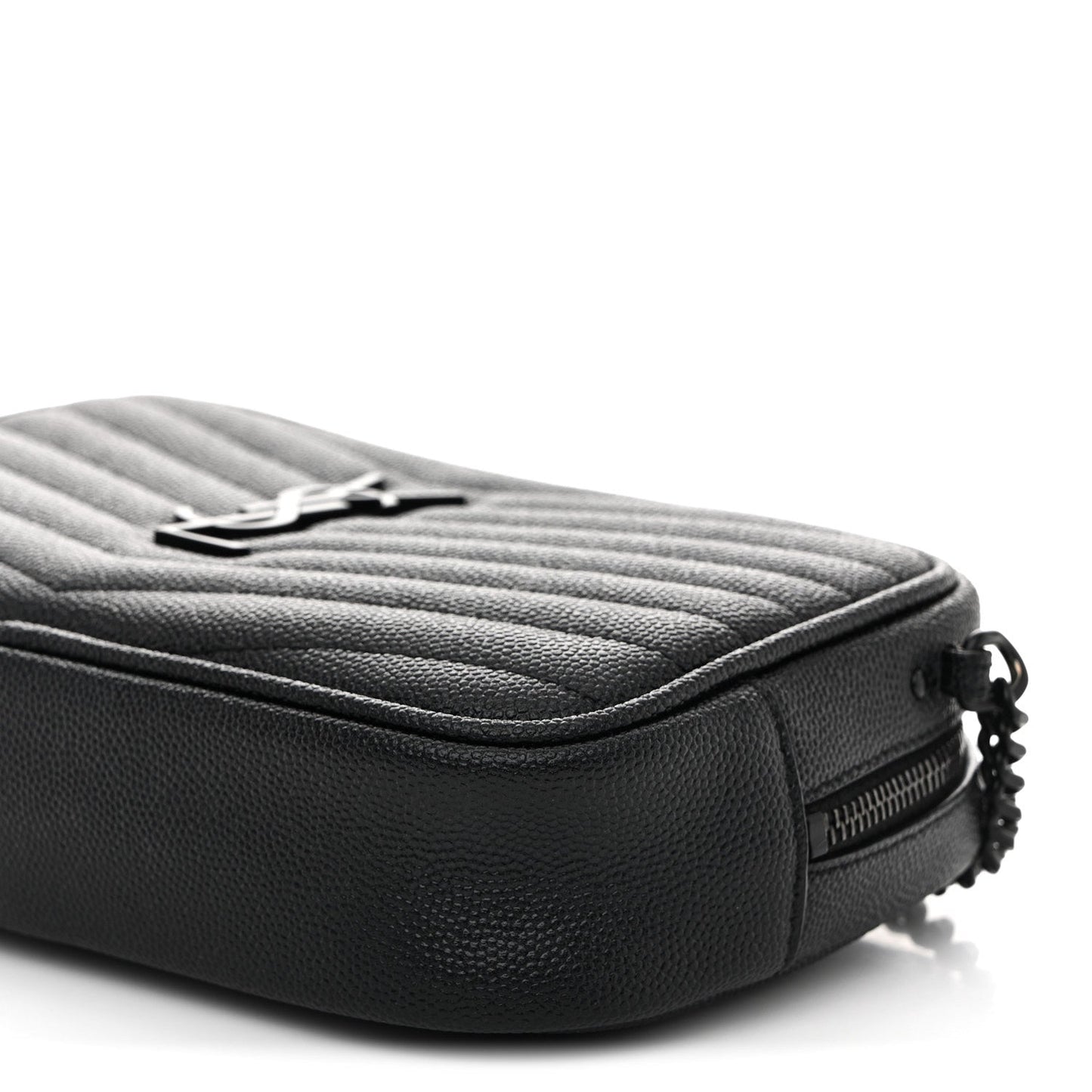 Grain De Poudre Matelasse Monochrome Monogram Mini Lou Camera Bag Black
