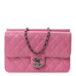 Lambskin Quilted Medium Crossing Times Flap Pink