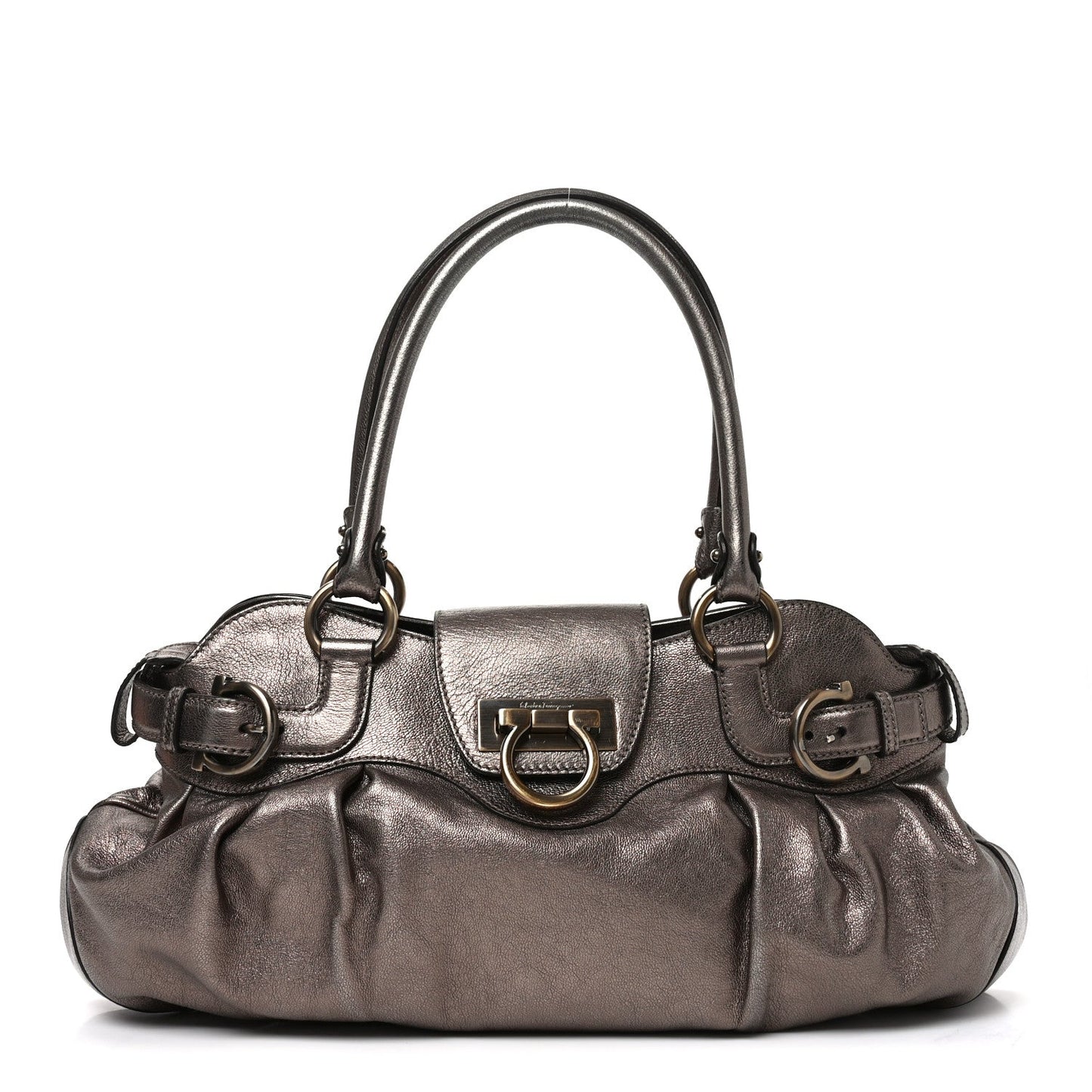 Calfskin Marisa Shoulder Bag Bronze