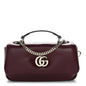 Lambskin Mini GG Milano Top Handle Shoulder Bag Rosso Ancora
