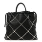 Nappa Chain Drawstring Shoulder Bag Black
