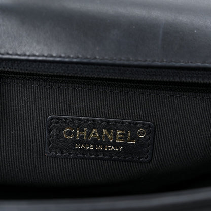 Calfskin Quilted New Medium Boy Flap Black