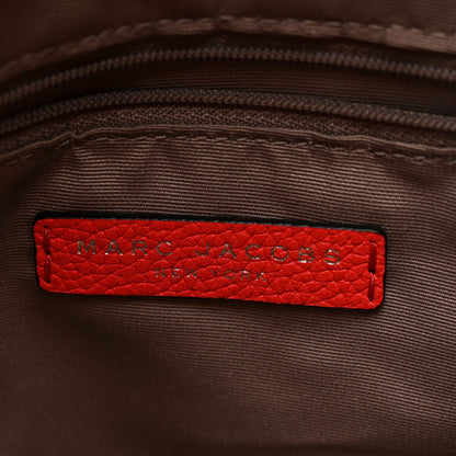 Pebbled Calfskin Gotham Bauletto Satchel Red
