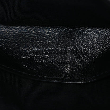 Crinkled Calfskin Matelasse Monogram Baby Niki Chain Satchel Black