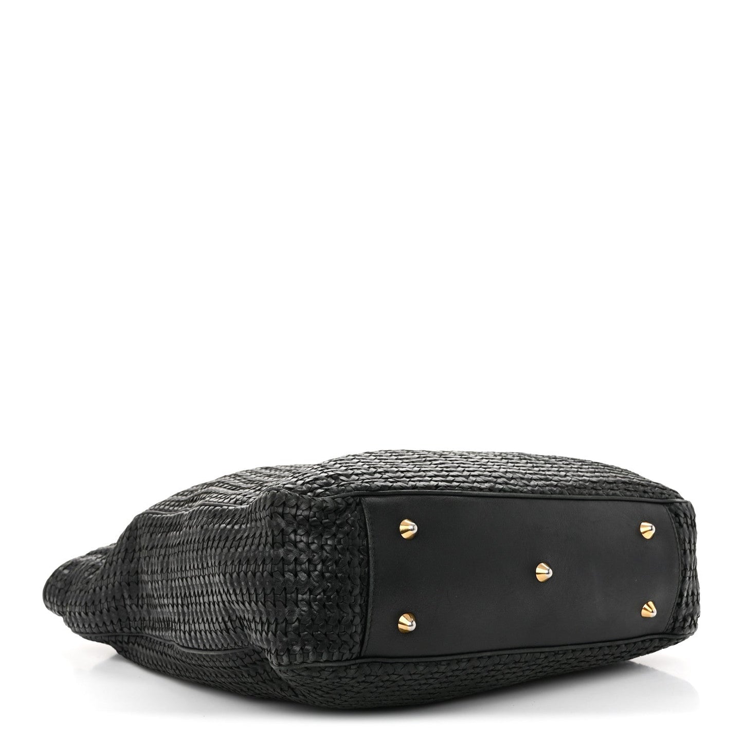 Lambskin Woven Dior Soft Shopping Tote Black