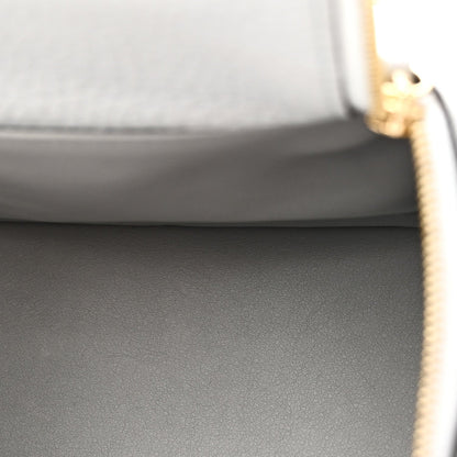 Taurillon Clemence Mini Lindy 20 Bleu Pale
