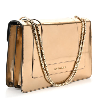 Metallic Calfskin Serpenti Forever Shoulder Bag Bronze