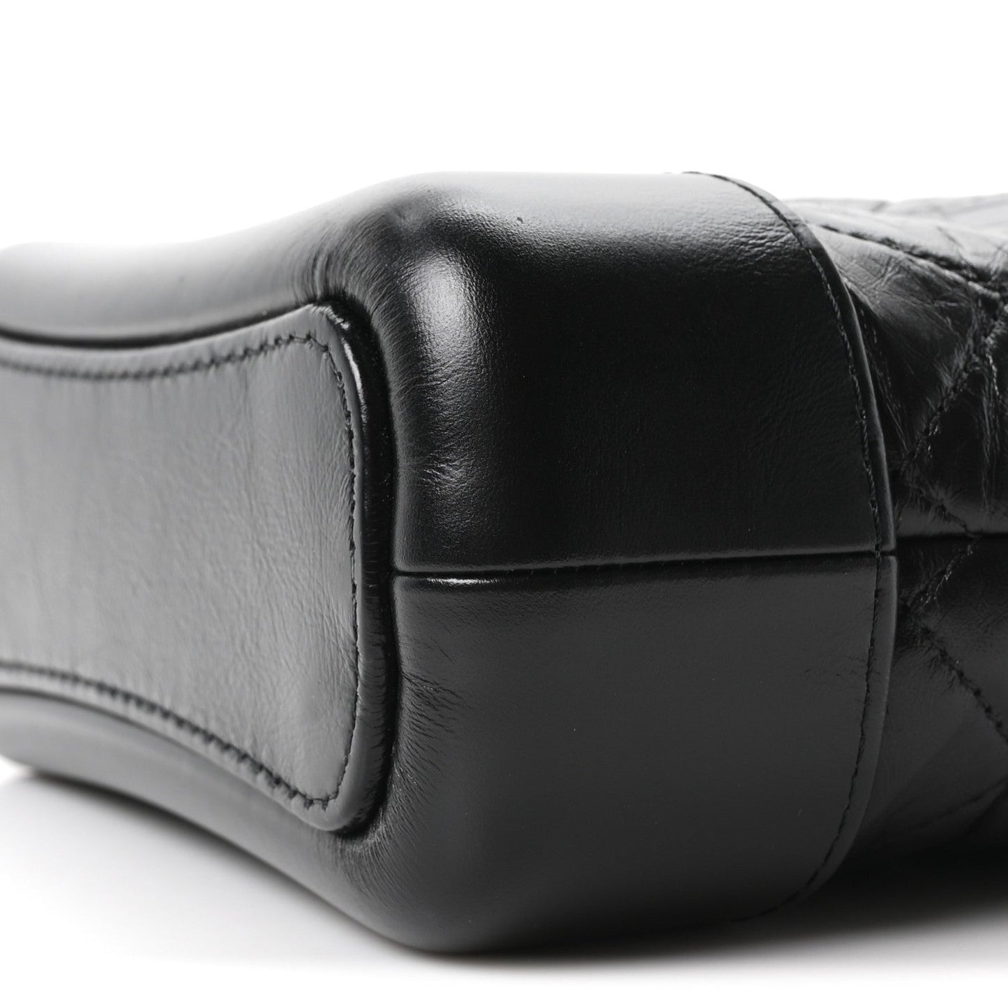 Aged Calfskin Quilted Small Gabrielle Hobo So Black