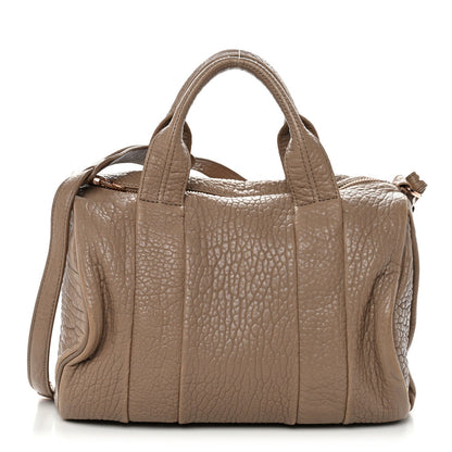 Pebbled Lambskin Rocco Latte Rose Gold Hardware