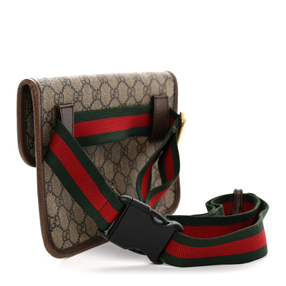 GG Supreme Monogram Neo Vintage Web Belt Bag Brown