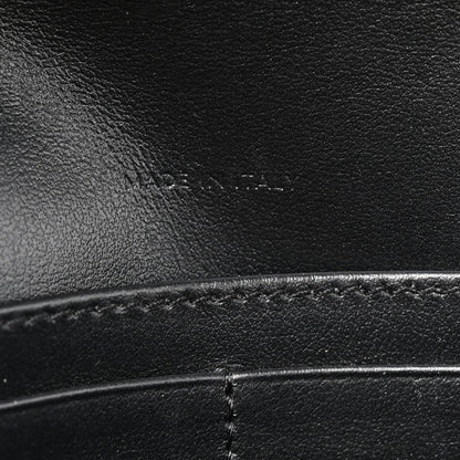 Shiny Calfskin Triomphe Margo Wallet on Chain Black