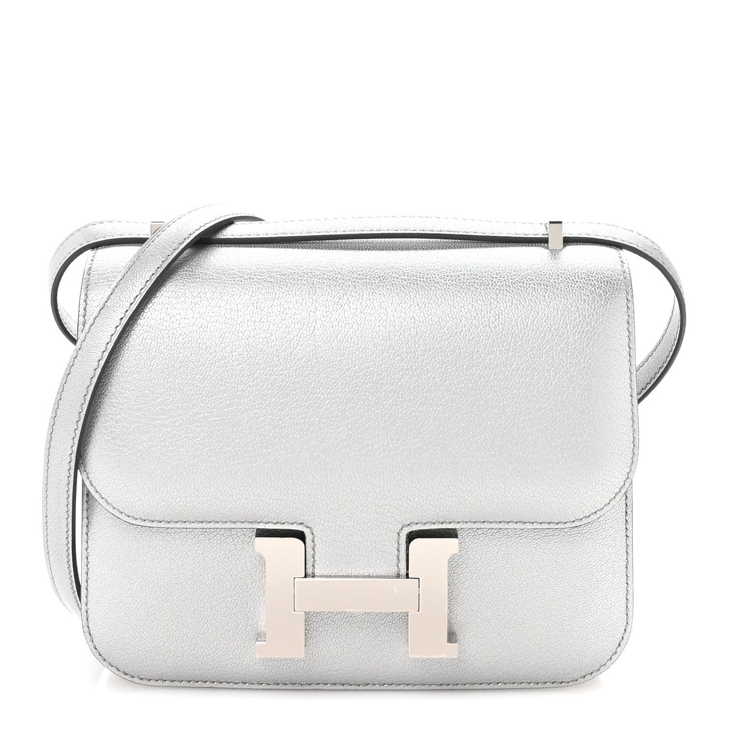 Metallic Chevre Chamkilight Constance 18 Argent
