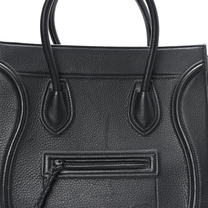 Supple Calfskin Medium Phantom Luggage Black