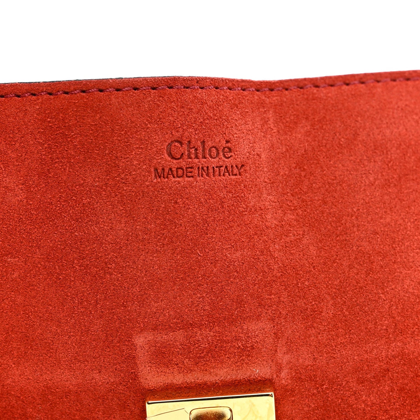 Suede Smooth Calfskin Drew Shoulder Bag Poppy