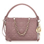 Lambskin Cannage Milly Mini Drawstring Bag Pink Peony