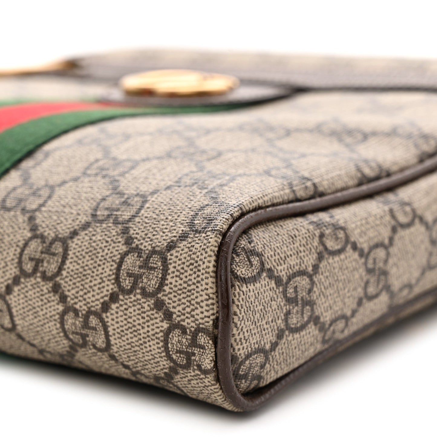 GG Supreme Monogram Web Small Ophidia Messenger Bag Brown