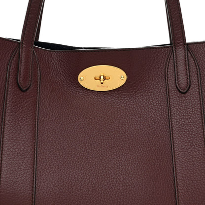 Small Classic Grain Bayswater Tote Burgundy Oxford Blue