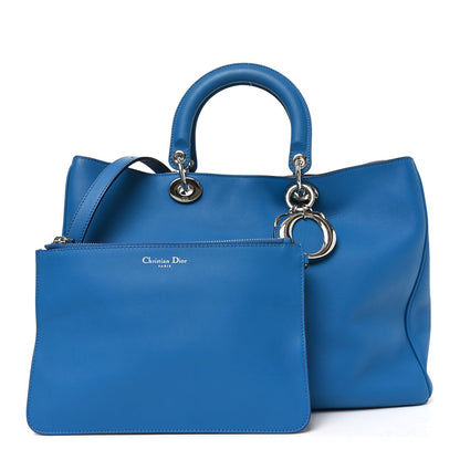 Smooth Calfskin Large Diorissimo Tote Blue