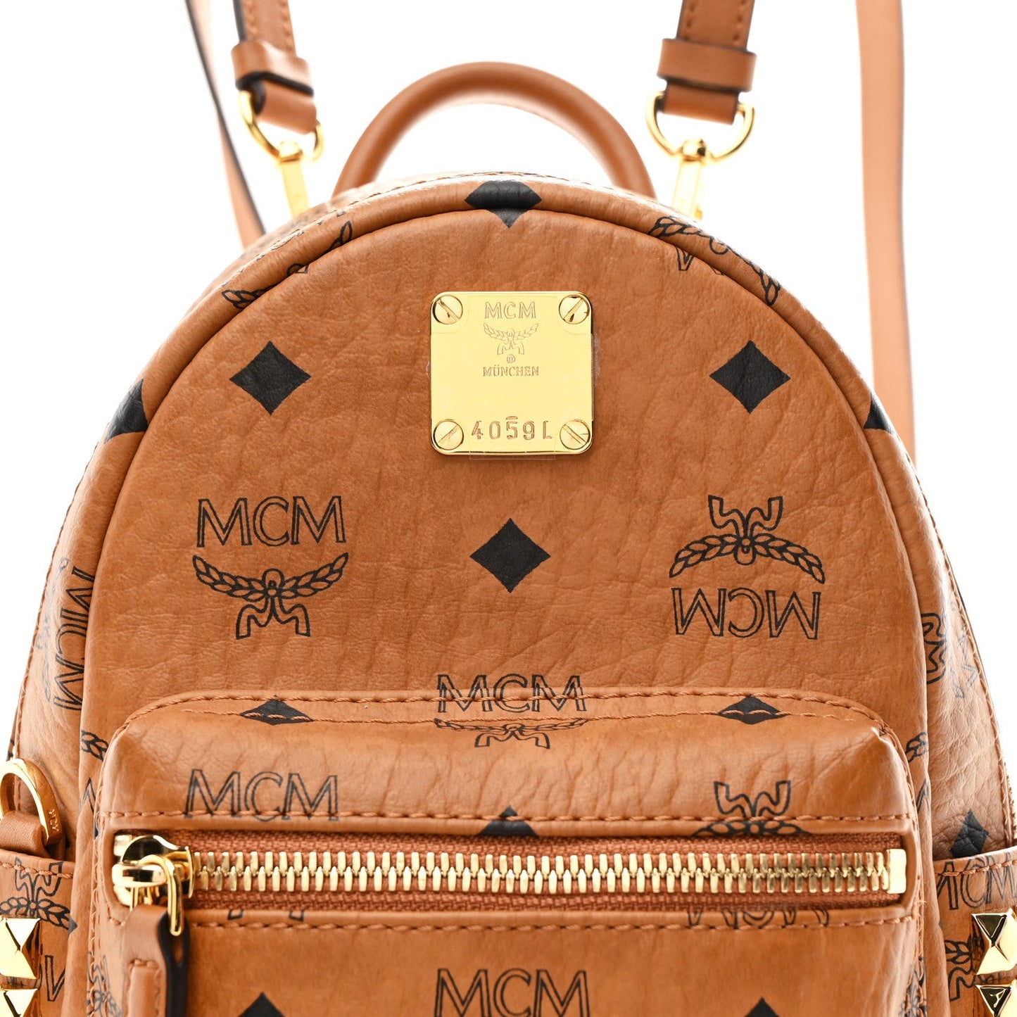 Visetos Side Stud X-Mini Stark Backpack Cognac