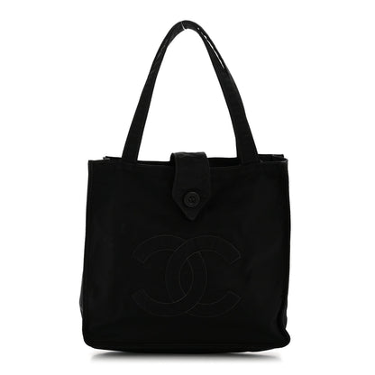 Nylon Button CC Tote Black