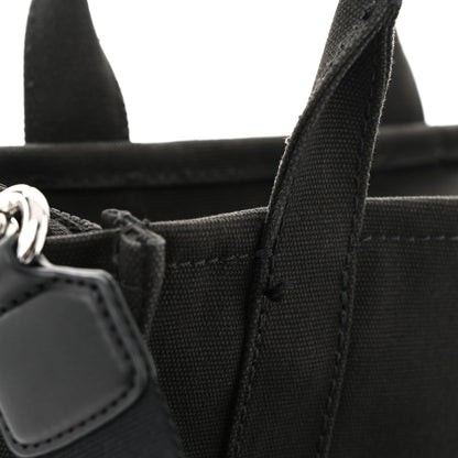 Cotton Canvas Small The Traveler Tote Bag Black