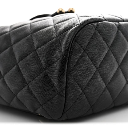 Caviar Quilted Urban Spirit Backpack Black
