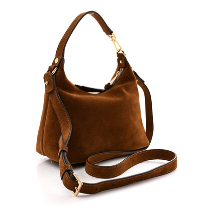 Suede Logo Tag Hobo Tobacco