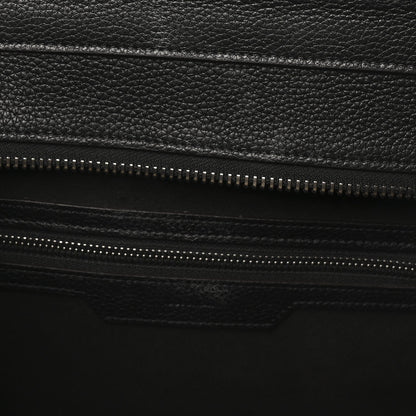Drummed Calfskin Mini Luggage Black
