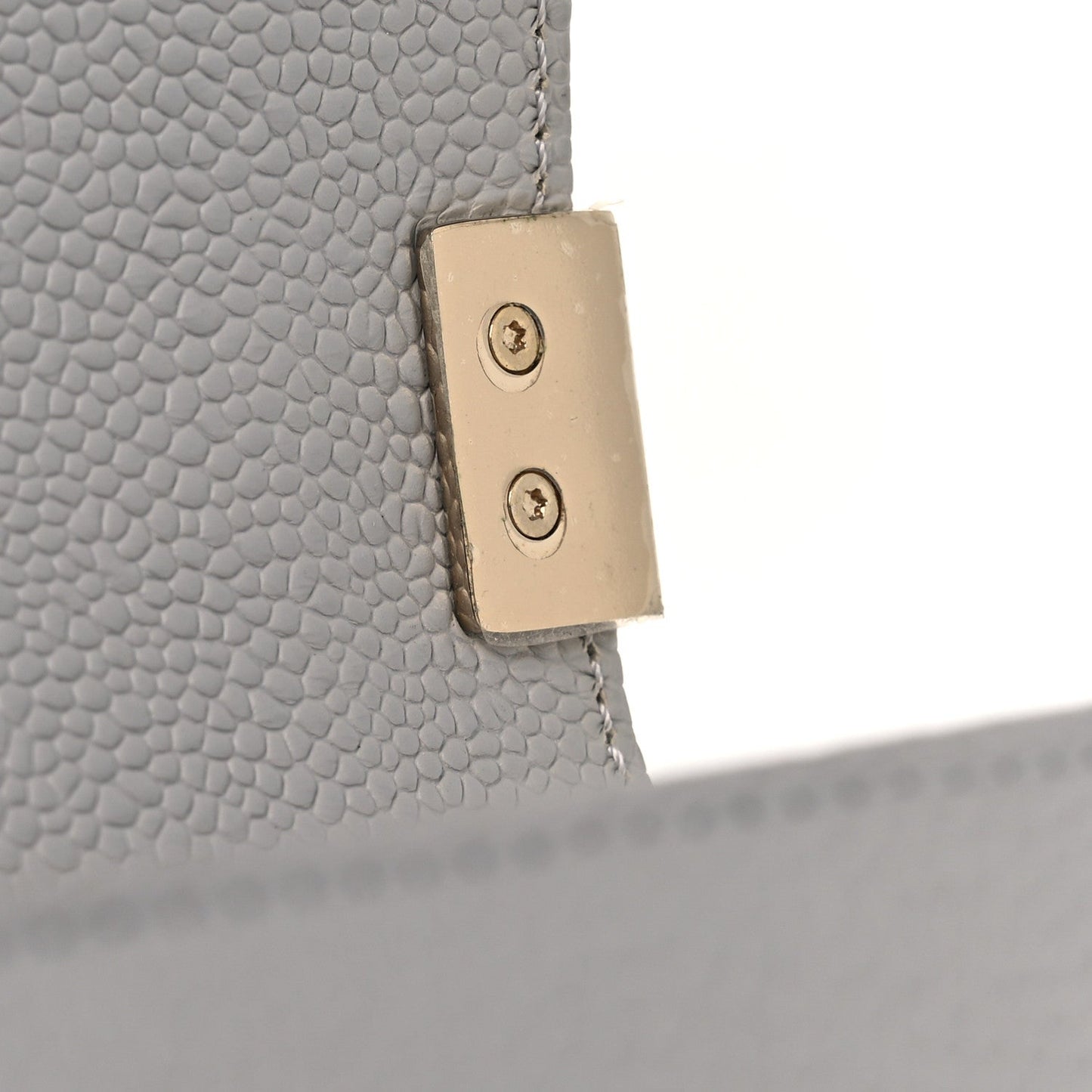 Caviar Quilted Medium Boy Flap Grey