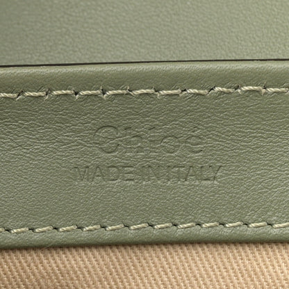 Calfskin Crocodile Embossed Mini C Double Carry Misty Forest