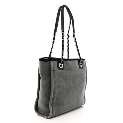 Canvas Mini Deauville Tote Dark Grey