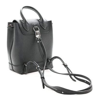 Calfskin Lockme Mini Backpack Black