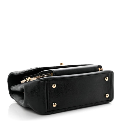 Caviar Quilted Medium Business Affinity Flap Black
