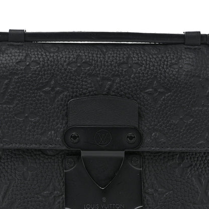 Taurillon Monogram S Lock Sling Bag Black