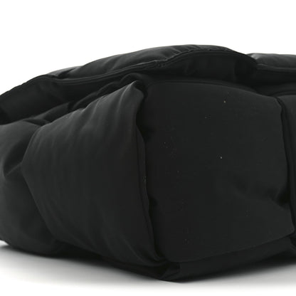 Nylon Intrecciato Padded Tech Maxi Cassette Bag Black