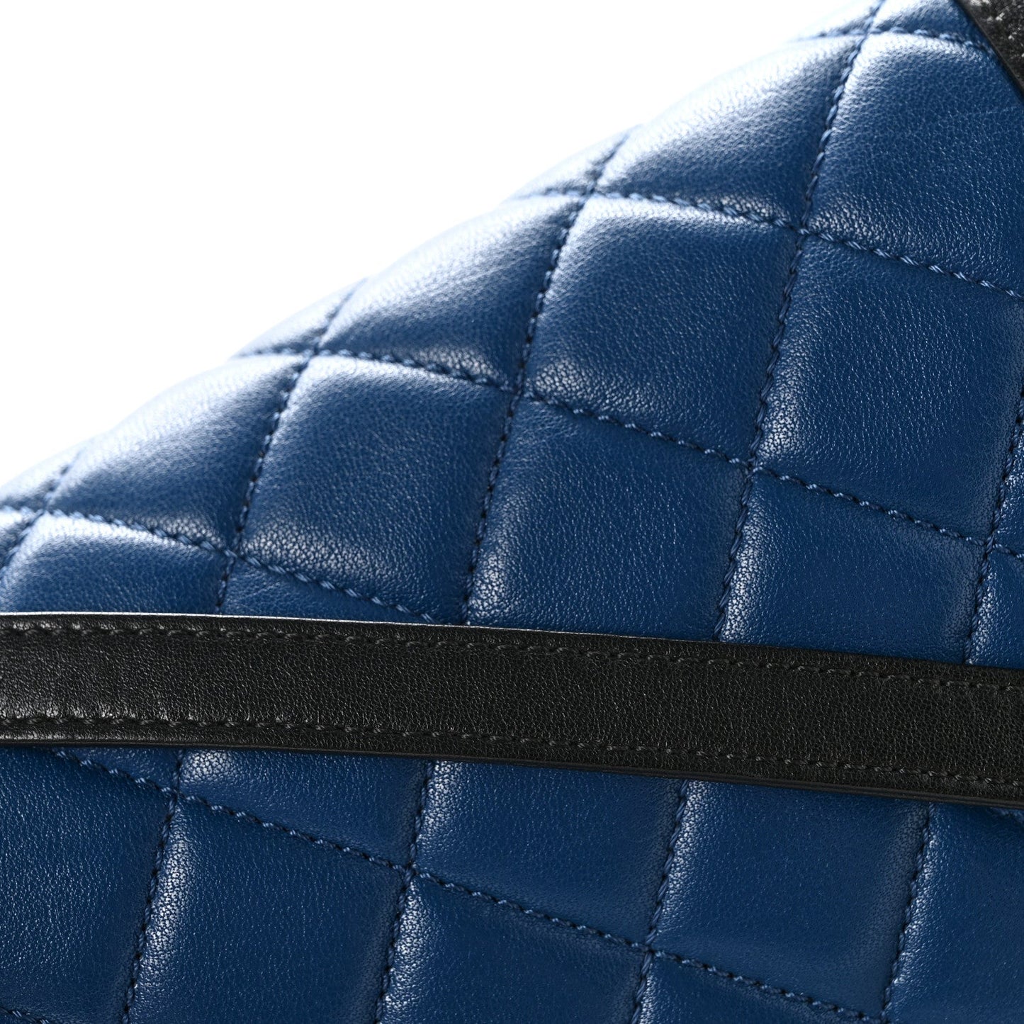 Sheepskin Quilted Vintage Mademoiselle Flap Blue Black
