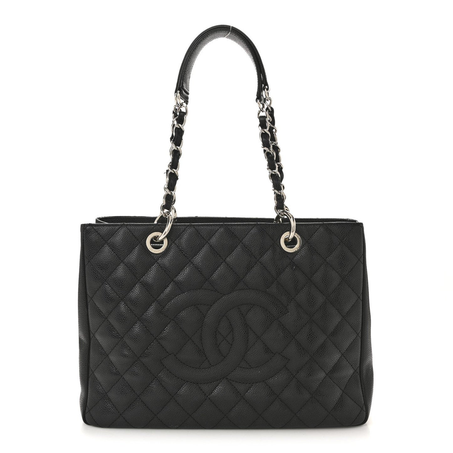Caviar Quilted Grand Shopping Tote GST Black