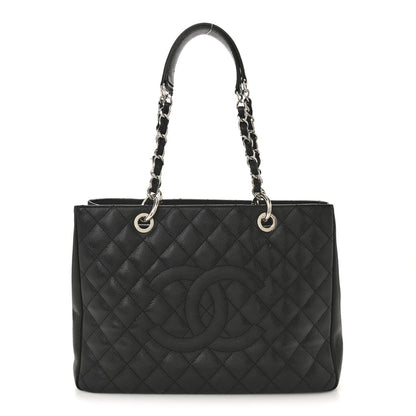 Caviar Quilted Grand Shopping Tote GST Black