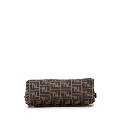 Fendi Zucca Canvas Leather Shoulder Bag