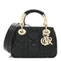 Calfskin Cannage Mini The Lady 95.22 Black