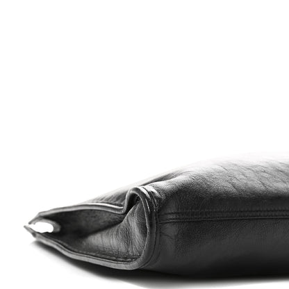 Calfskin Large Rajah Chain Tote Black