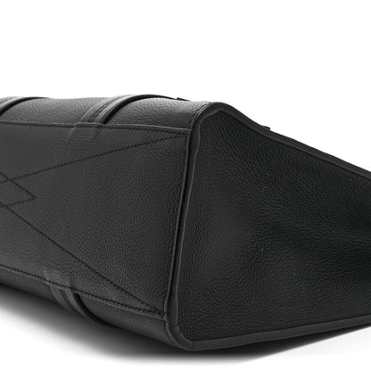 Grained Calfskin LV Aerogram Tote Black