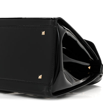 Patent Rockstud Tote Black