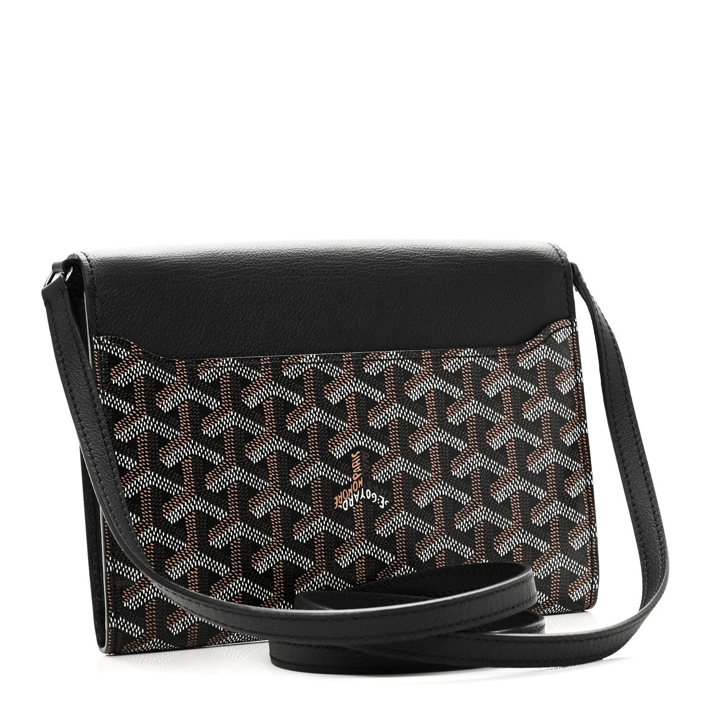Goyardine Calfskin Chypre Wallet Pouch Black